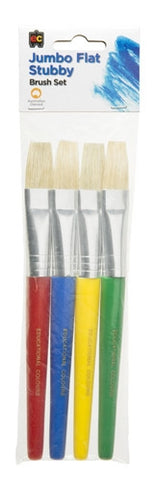 Jumbo Flat Stubby Brush Set of 4