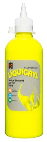 Fluorescent Liquicryl Junior Student Acrylic Paint 500ml