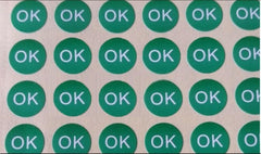 OK GREEN LABEL STICKERS