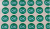 OK GREEN LABEL STICKERS